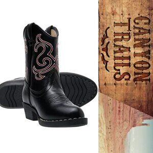 Canyon Trails | Kids Cowboy Pointed Toe Classic Western Rodeo Boots | Size 2M